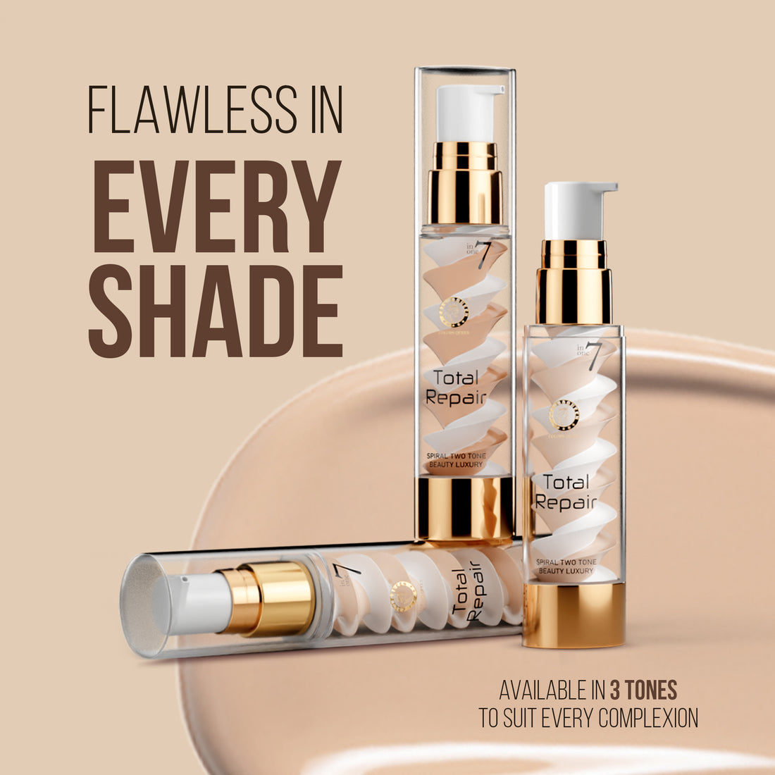 Colors Queen 7 in 1 Total Repair Foundation (02 Beige)