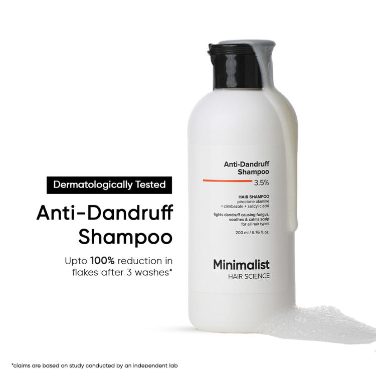 Minimalist Anti-Dandruff Shampoo 3.5% Salicylic Acid For Flaky & Itchy Scalp, Gentle & Sulphate-Free
(200ml)