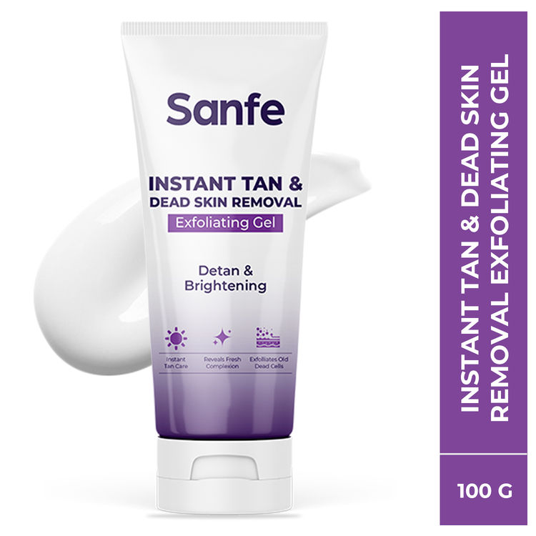 Sanfe Instant Tan & Dead Skin Removal Exfoliating Gel, Removes Dead Skin Body Scrub AHA Exfoliation
(100 g)