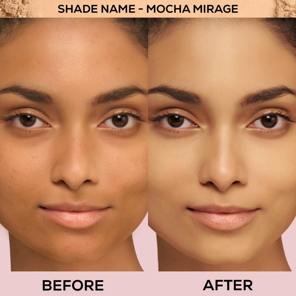 RENEE Bollywood Filter Pore Minimising Blurring Compact With Matte Finish & Full Coverage (5 Mocha Mirage)
