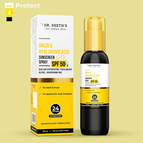 Dr. Sheth's Haldi & Hyaluronic Acid Sunscreen Spray - 100ml