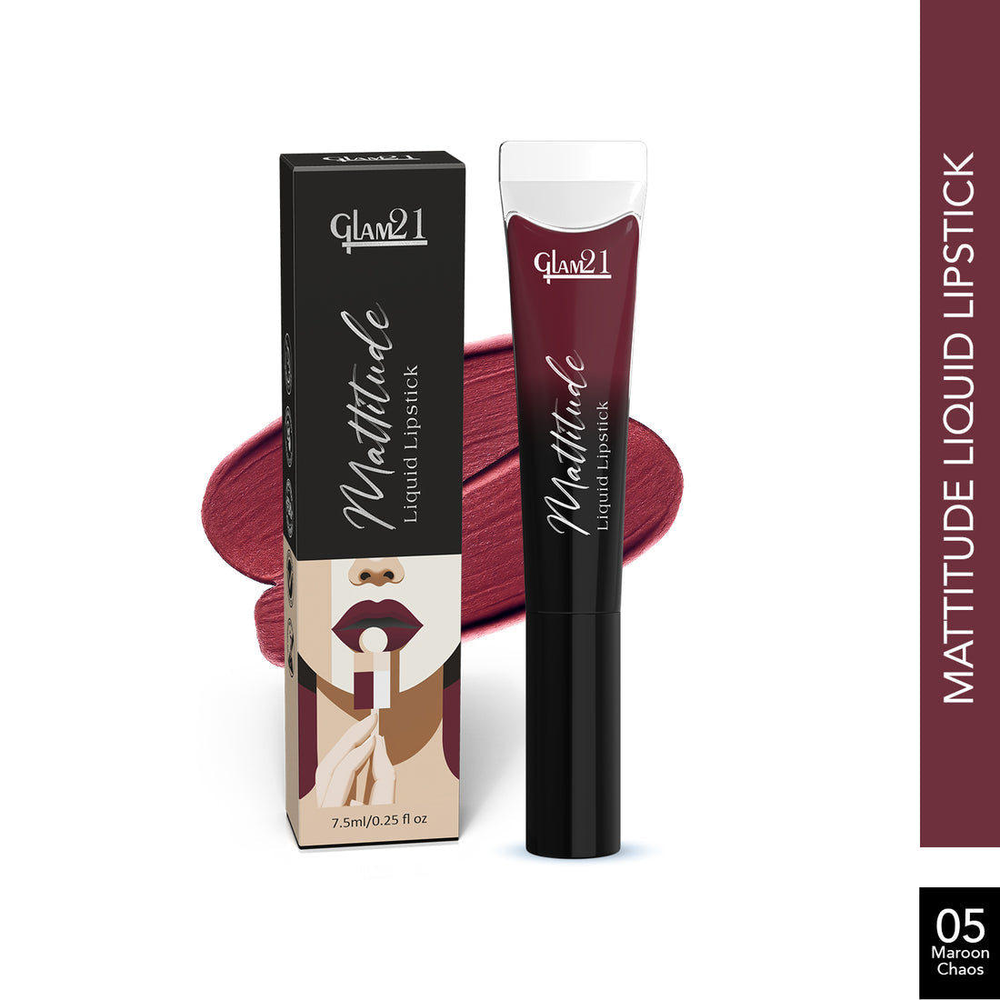 Glam21 Mattitude Lipstick (05Maroon Chaos)