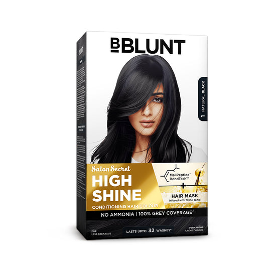 BBLUNT High Shine Conditioning Hair Colour - Natural Black (Shade 1)