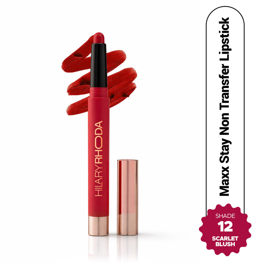 Hilary Rhoda Maxx Stay Non Transfer Lipstick (12 Scarlet Blush)
