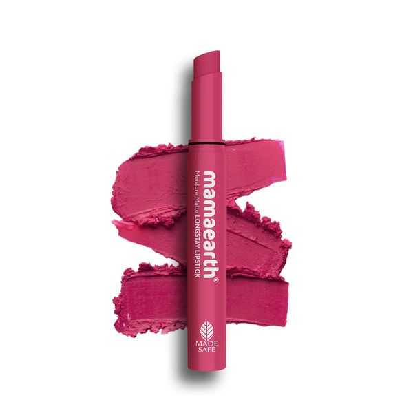 Mamaearth Moisture Matte Longstay Lipstick with Avocado Oil & Vitamin E (Candyfloss Pink)
