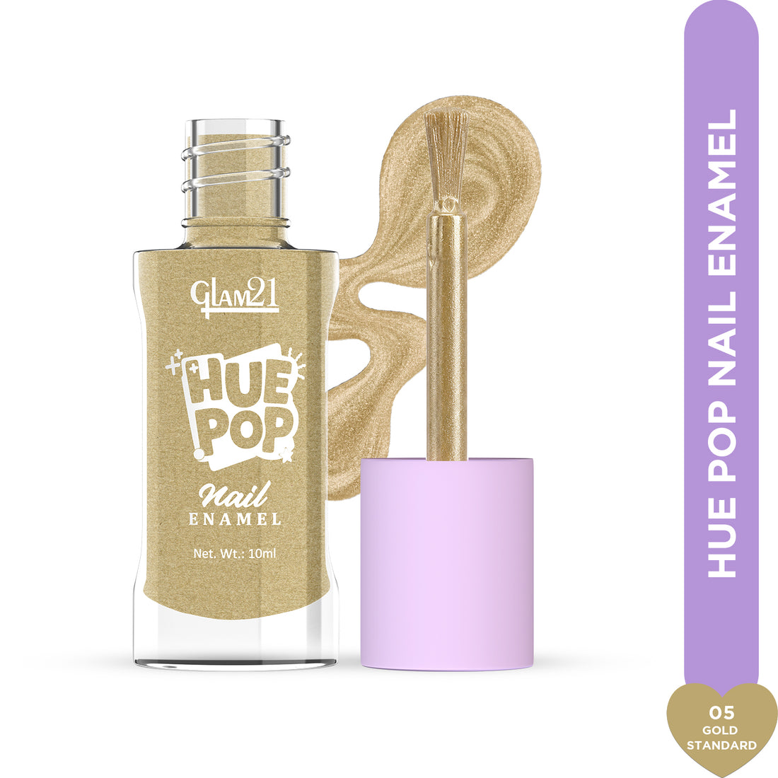 Glam21 Hue Pop Nail Paint / 05 Gold Standard