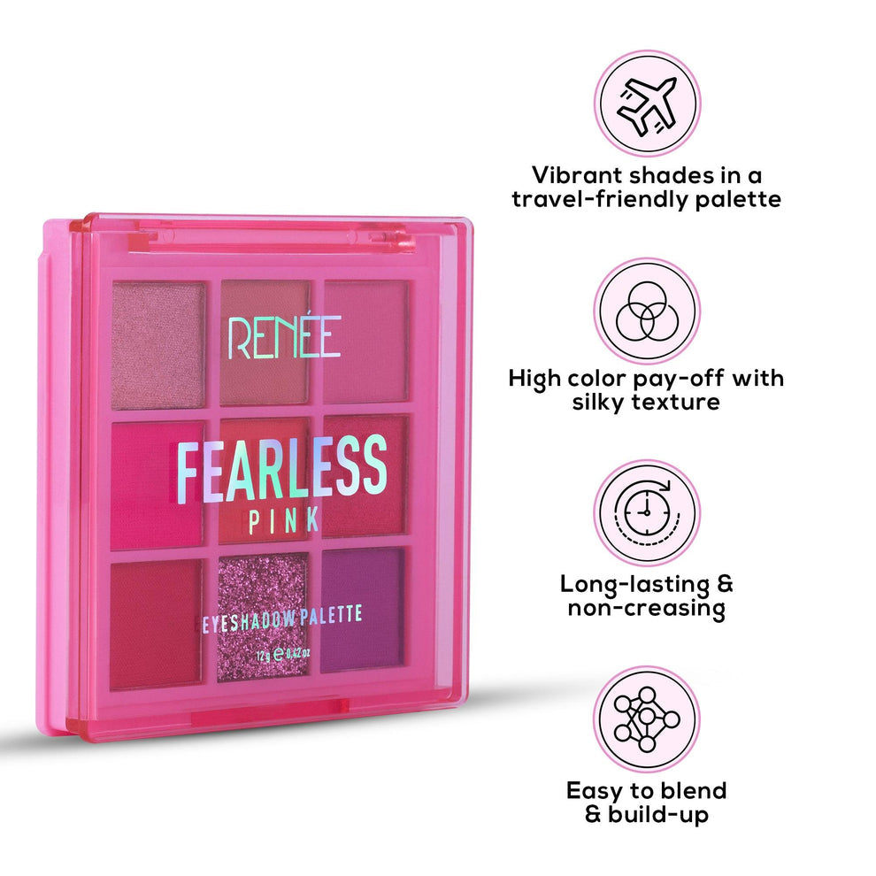 RENEE Fearless Eyeshadow Palette (Pink)