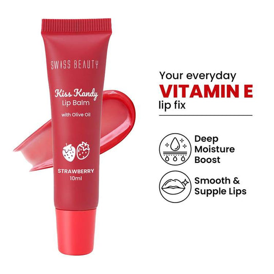 Swiss Beauty Kiss Kandy Tinted Lip Balm - 7 Strawberry (10ml)