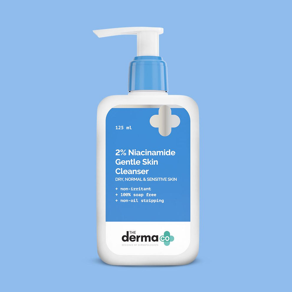 The derma co 2% Niacinamide Gentle Skin Cleanser for Sensitive, Dry & Normal Skin - 125 ml