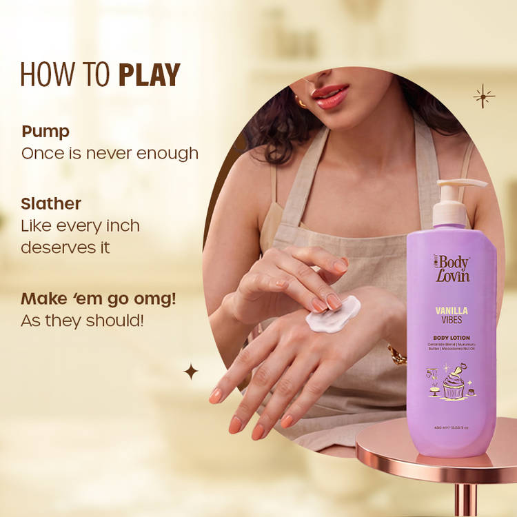 Plum BodyLovin Vanilla Vibes Body Lotion Nourishing & Barrier-Repairing Velvety Cream Formula (400ml)