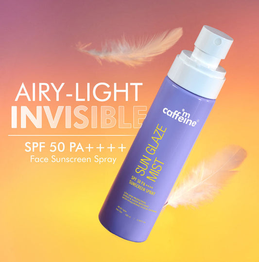 Mcaffeine Sun Glaze Mist Face Sunscreen SPF 50 PA++++ Spray- 100ml