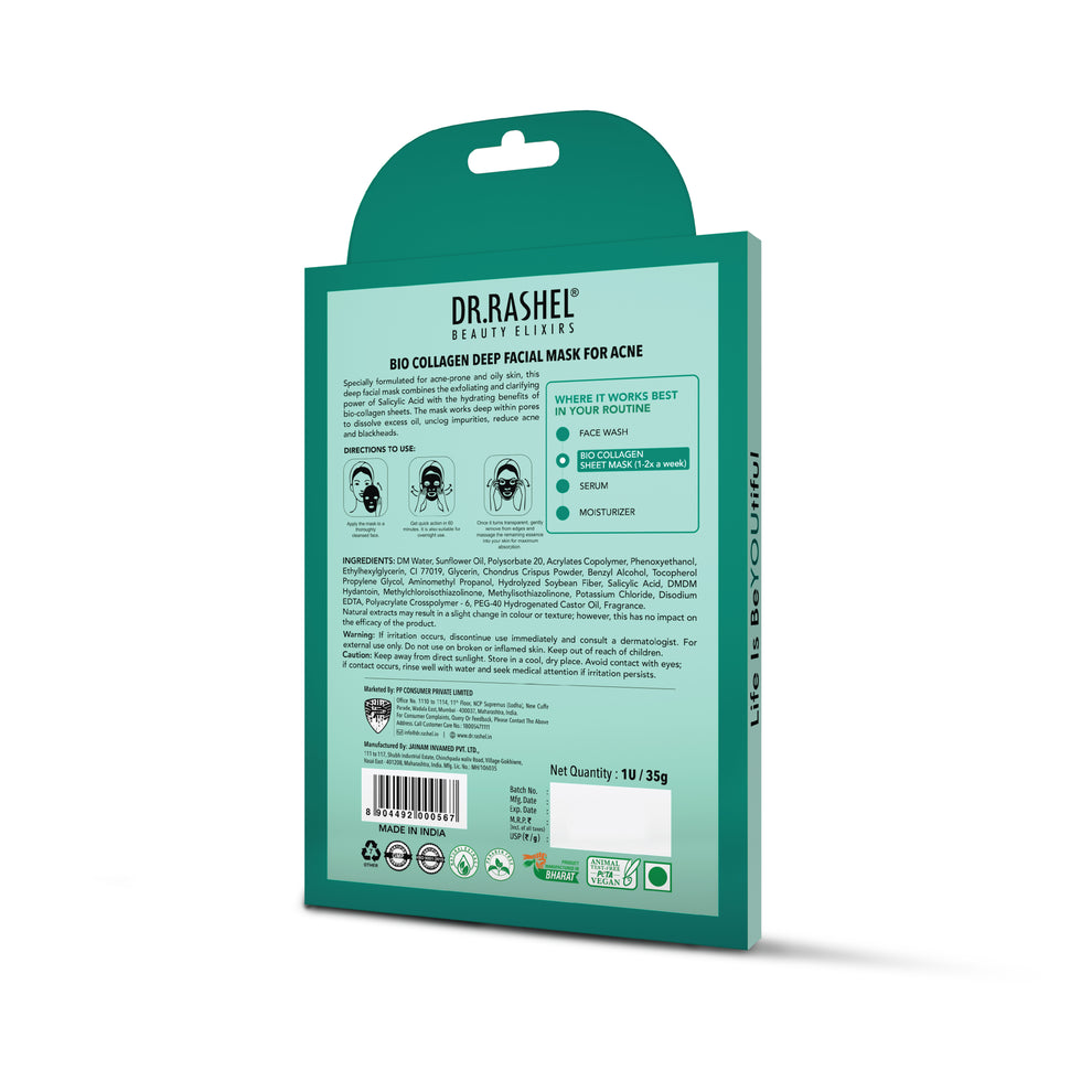 Dr Rashel Bio Collagen Deep Facial Mask with Salicylic Acid