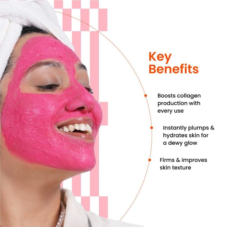 Foxtale Cherry-Collagen Clay Mask - Plumps, Hydrates, Firms & Brightens Skin
(75g)