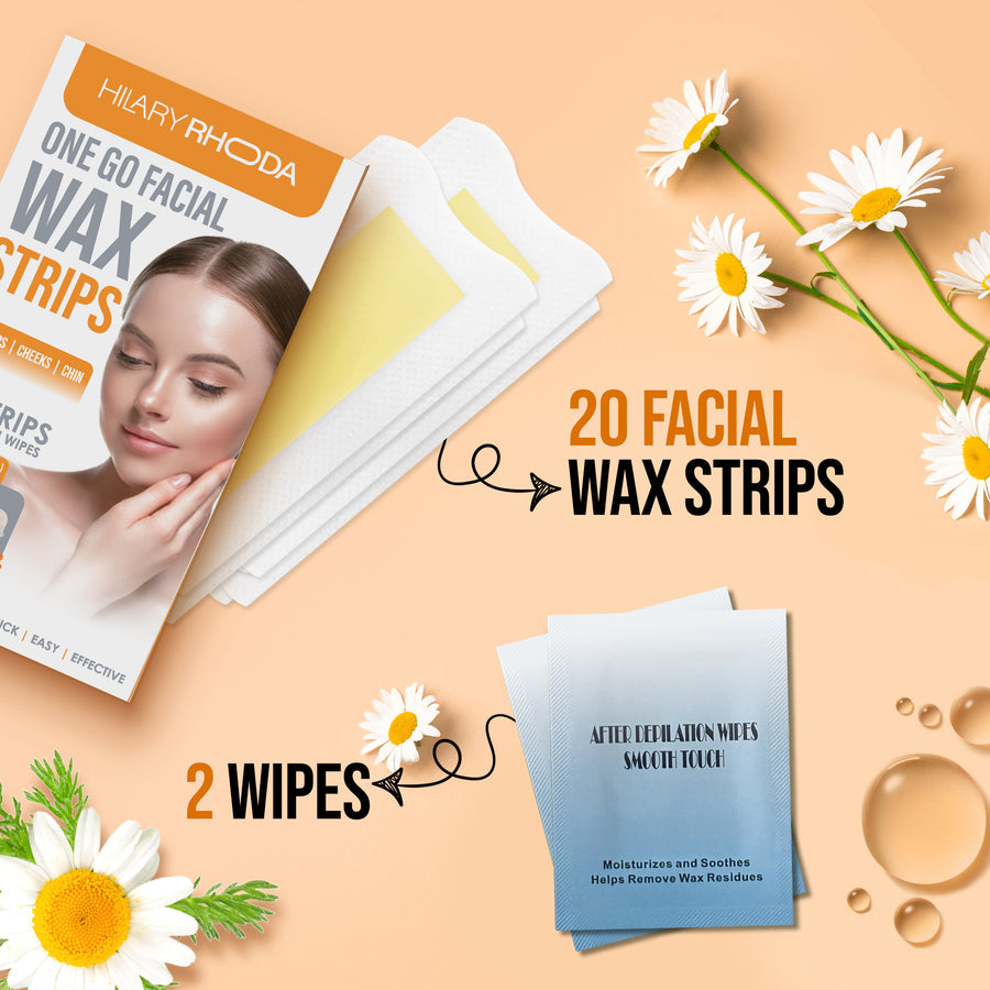 Hilary Rhoda One Go Facial Wax Strips 3 Chamomile