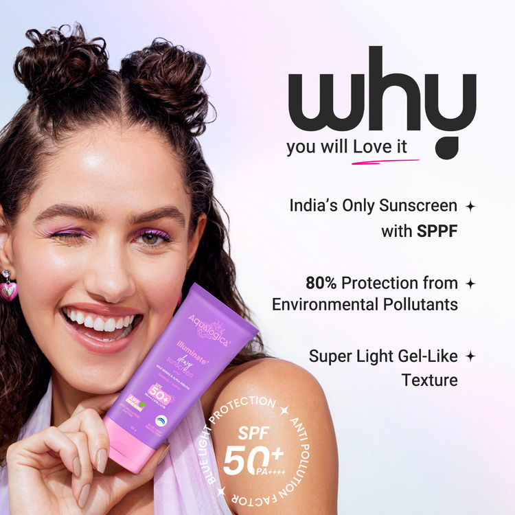 Aqualogica Illuminate+ Dewy Sunscreen In-Vivo Tested SPF 50+ PA++++ with Wild Berries & Alpha Arbutin - 80 g