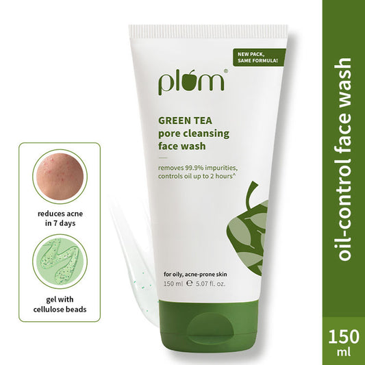Plum Green Tea Pore Cleansing Gel Face Wash With Glycolic Acid (150ml)