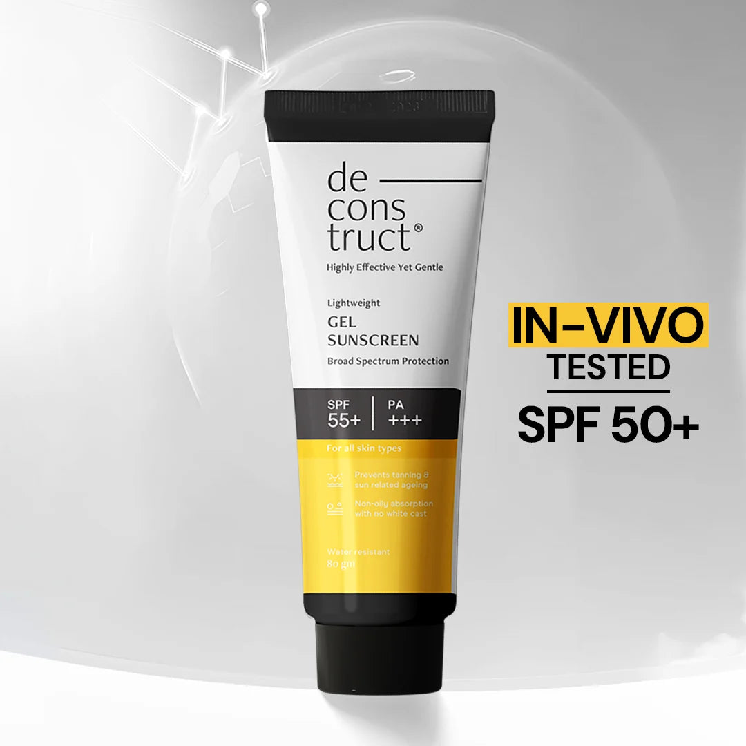 Deconstruct Gel Sunscreen for Oily Skin - SPF 55+ and PA+++ ( 80gm)