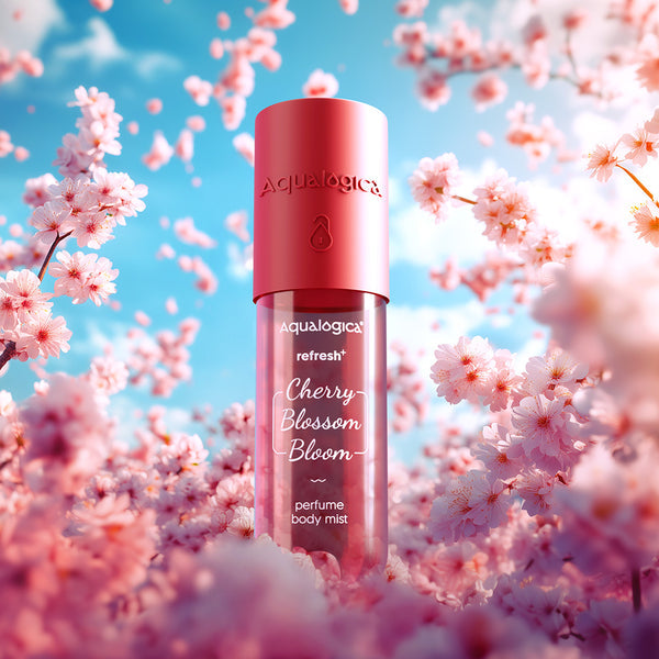 Aqualogica Refresh+ Cherry Blossom Bloom Perfume Body Mist with Zemea and Hyaluronic Acid 150 ml