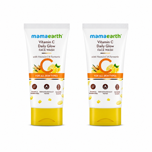 Mamaearth Vitamin C Face Wash with Vitamin C and Turmeric – 150ml (Pack of 2)