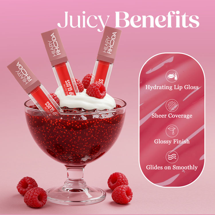 Hilary Rhoda Glass Glow Lip Gloss (Raspberry Rush 06)