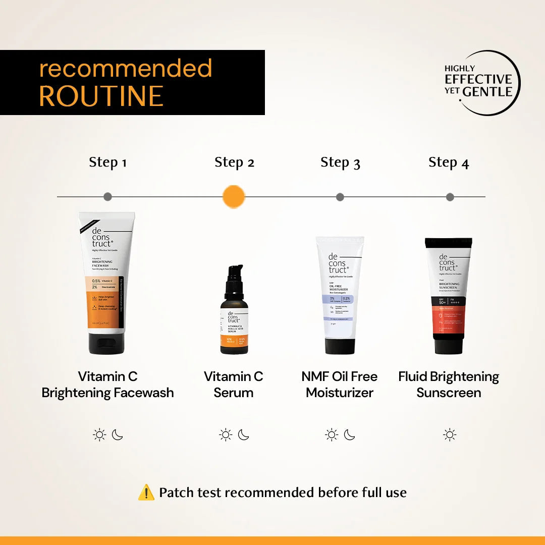 Deconstruct Vitamin C Serum For Face - 10% Vitamin C + 0.5 % Ferulic Acid 30ml