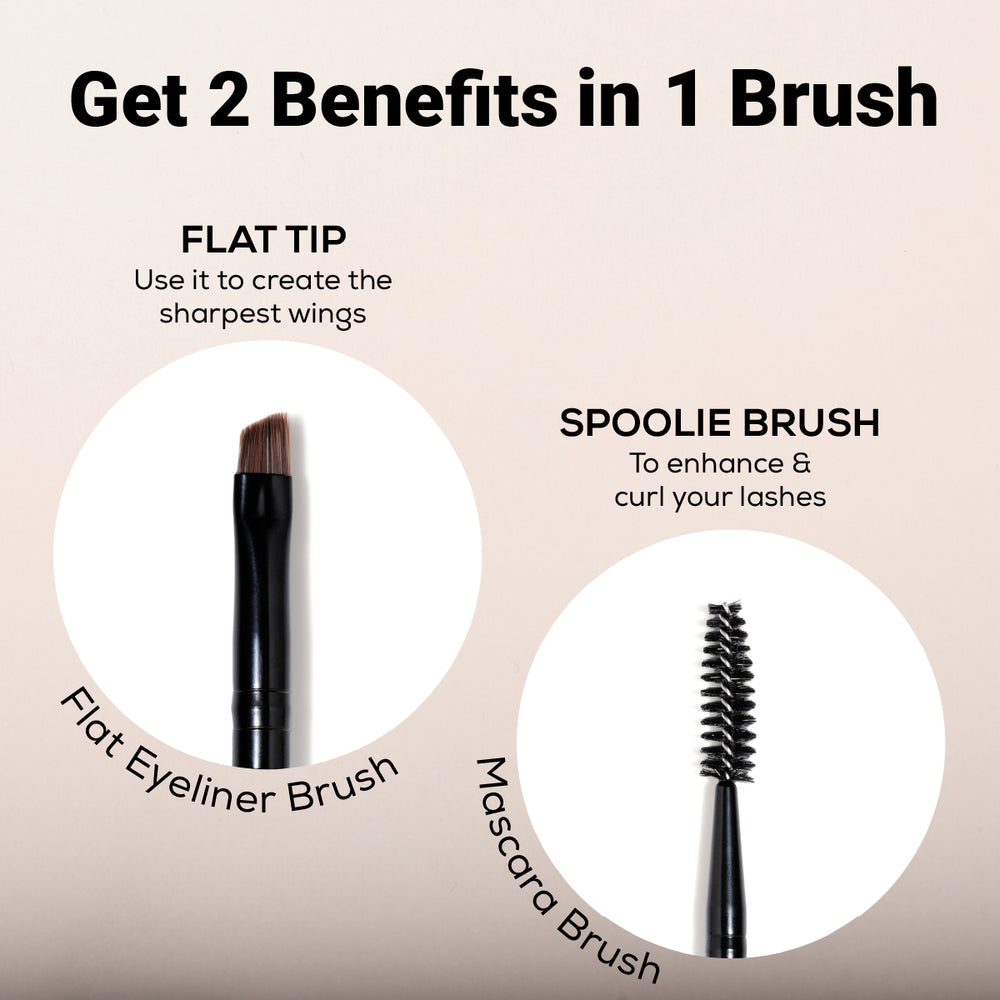 Insight professional Flat Eyeliner & Mascara Brush (2IN1)