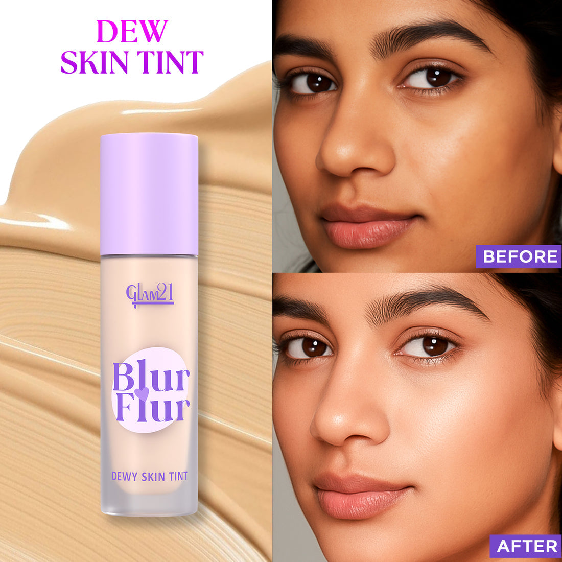 Glam21 Blur Flur Dewy Skin Tint (01 Porcelain)