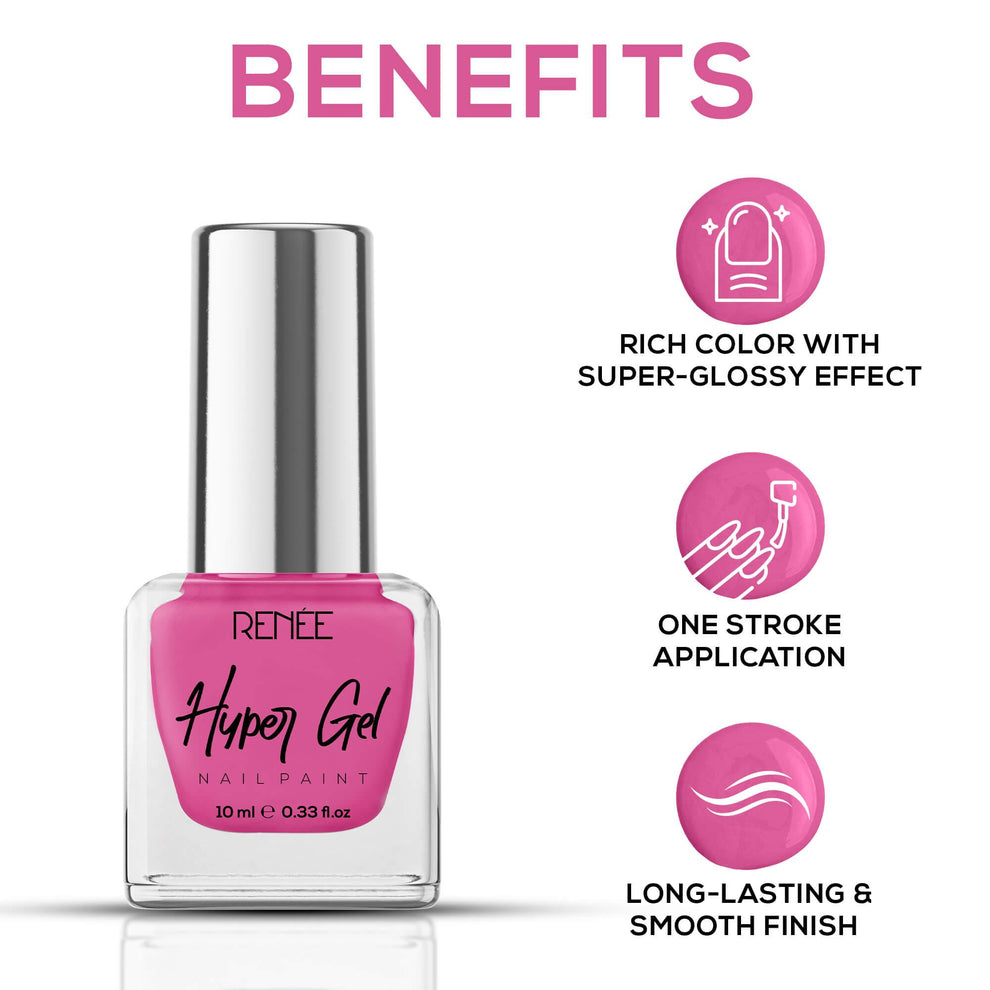 RENEE Hyper Gel Nail Paint 10ml (12 Haute Pink)