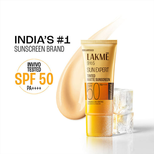 Lakme Sun Expert Tinted Sunscreen SPF 50 PA +++, Broad Spectrum UVA/B protection
(100ml)