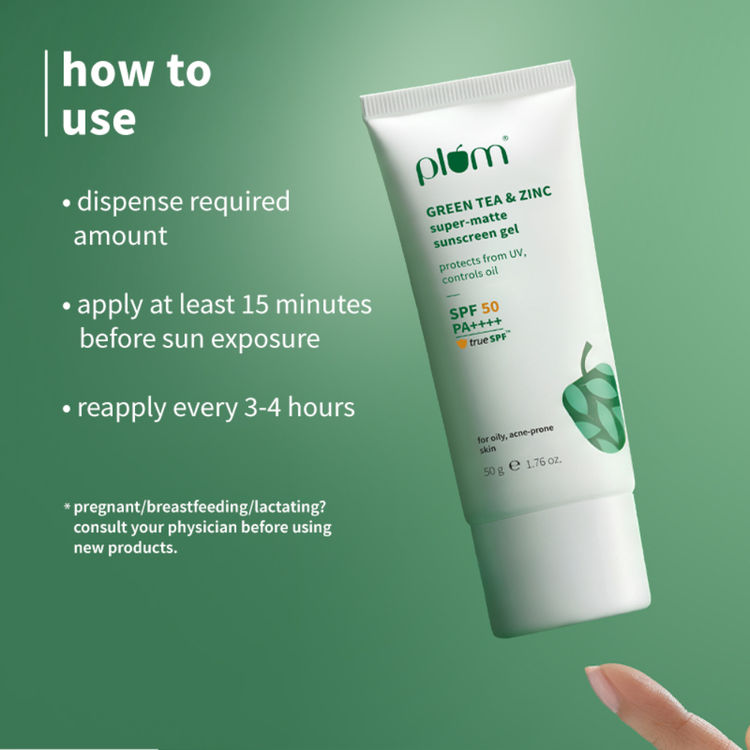 Plum Green Tea & Zinc Super-Matte SPF 50 Sunscreen Gel For Oily, Combination Skin, No White Cast
(50g)