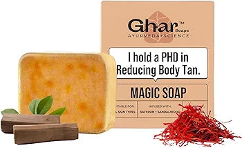 Ghar Soaps Sandalwood & Saffron Magic Soaps For Bath (100 Gms Pack Of 1)