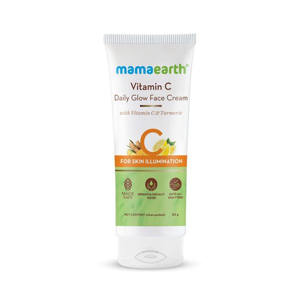 Mamaearth Vitamin C Daily Glow Face Cream With Vitamin C & Turmeric for Skin Illumination - 80 g