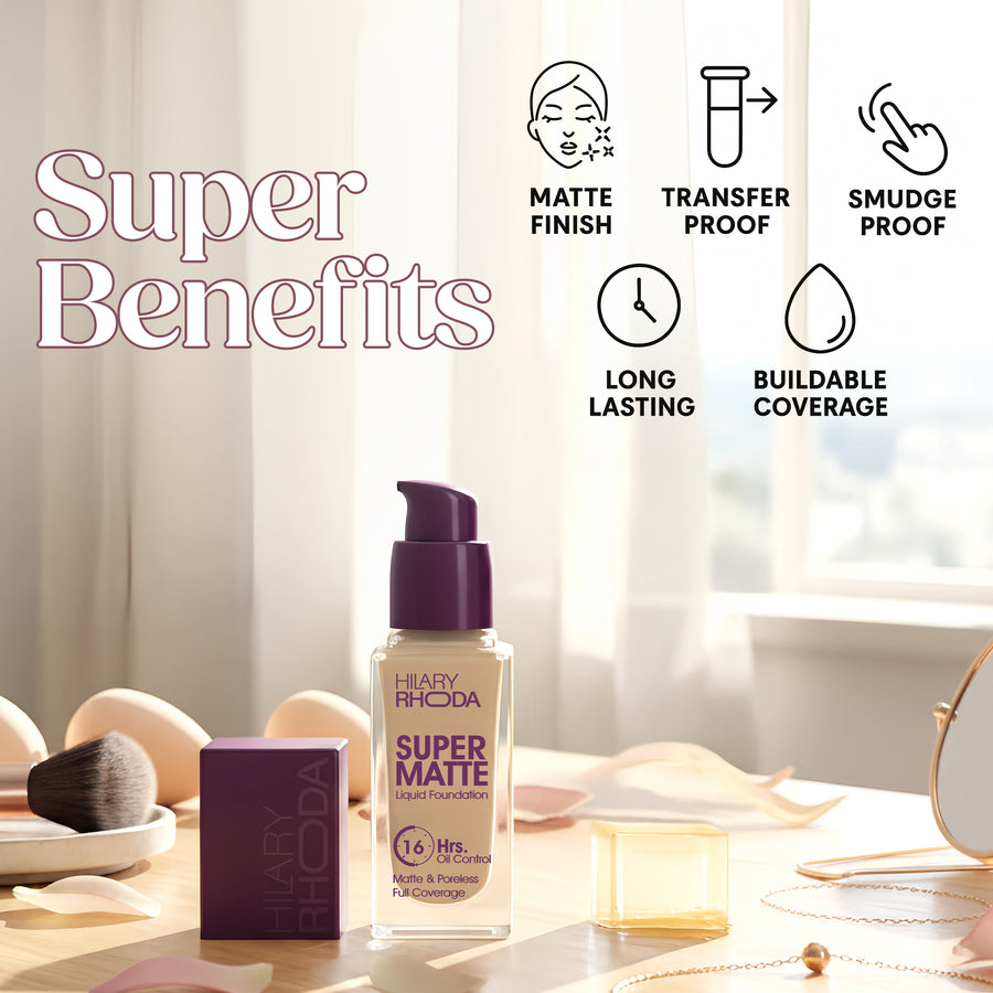 Hilary Rhoda Super Matte Liquid Foundation 02 Light Beige