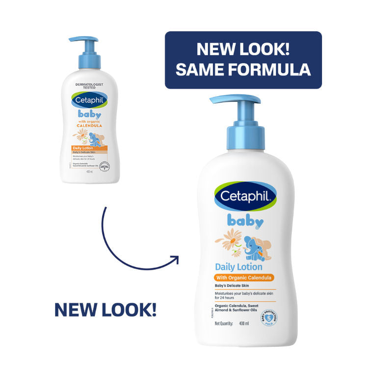 CetaphilBaby Daily Lotion With Organic Calendula for Face & Body (400ml)