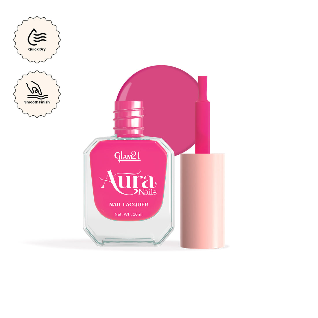 Glam21 Aura - Nail Lacquer (22Flamingo Flick)