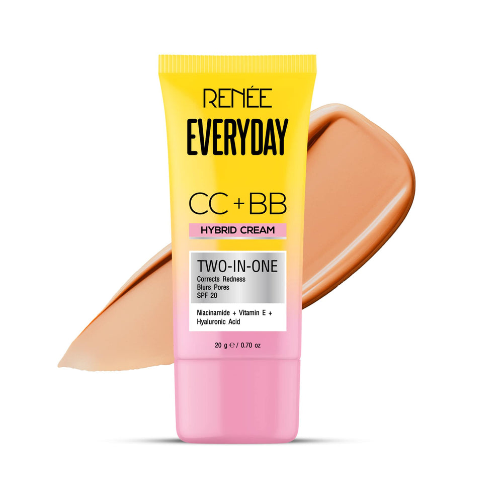 RENEE Everyday CC + BB Hybrid Cream With SPF 20 For Even Skin Tone / 05 Almond Creme