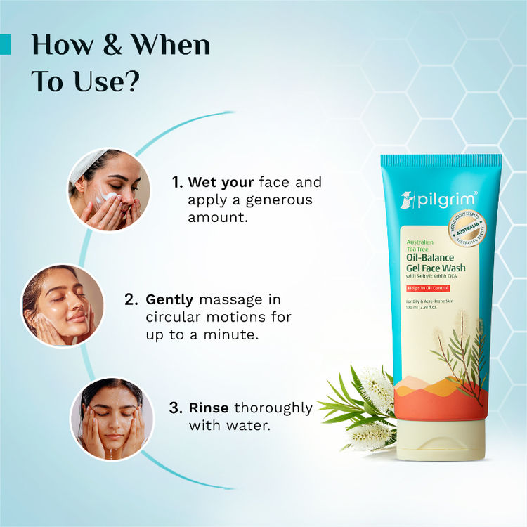 Pilgrim Tea Tree Oil-Balance Gel. Face Wash (100 ml)