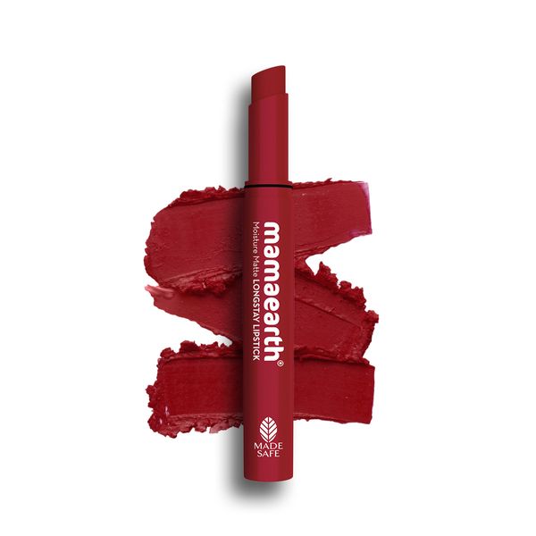 Mamaearth Moisture Matte Longstay Lipstick with Avocado Oil & Vitamin E (Cherry Punch)
