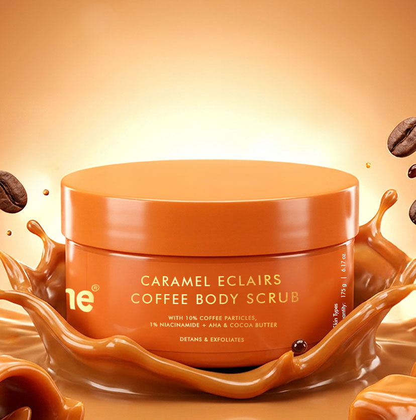 Mcaffeine Caramel Eclairs Coffee Body Scrub - 175 g | 10% Coffee & AHAs