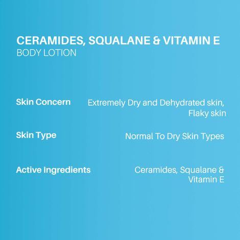DERMDOC Ceramides, Squalane & Vitamin E Deep Moisturising Creme Body Lotion (200 ml)
