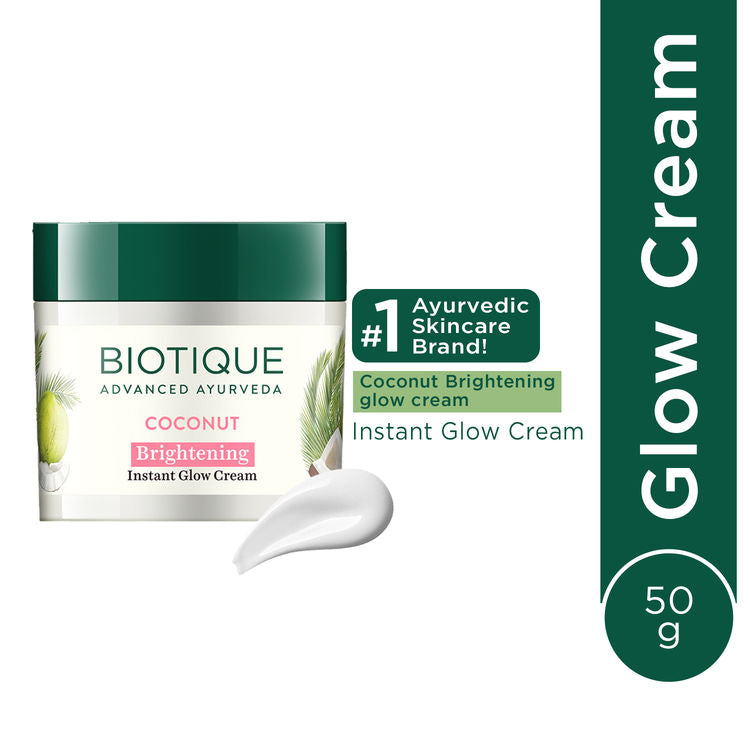 Biotique Coconut Brightening Instant Glow Cream (50gm)