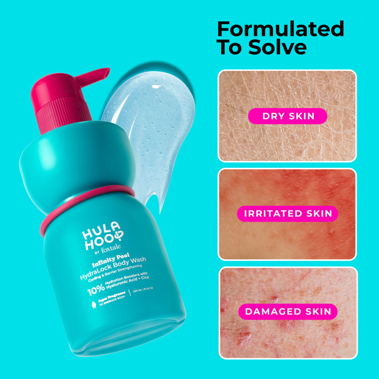Foxtale Hula Hoop HydraLock Body Wash, 24-Hrs Long Hydration & Moisturization
(250ml)
