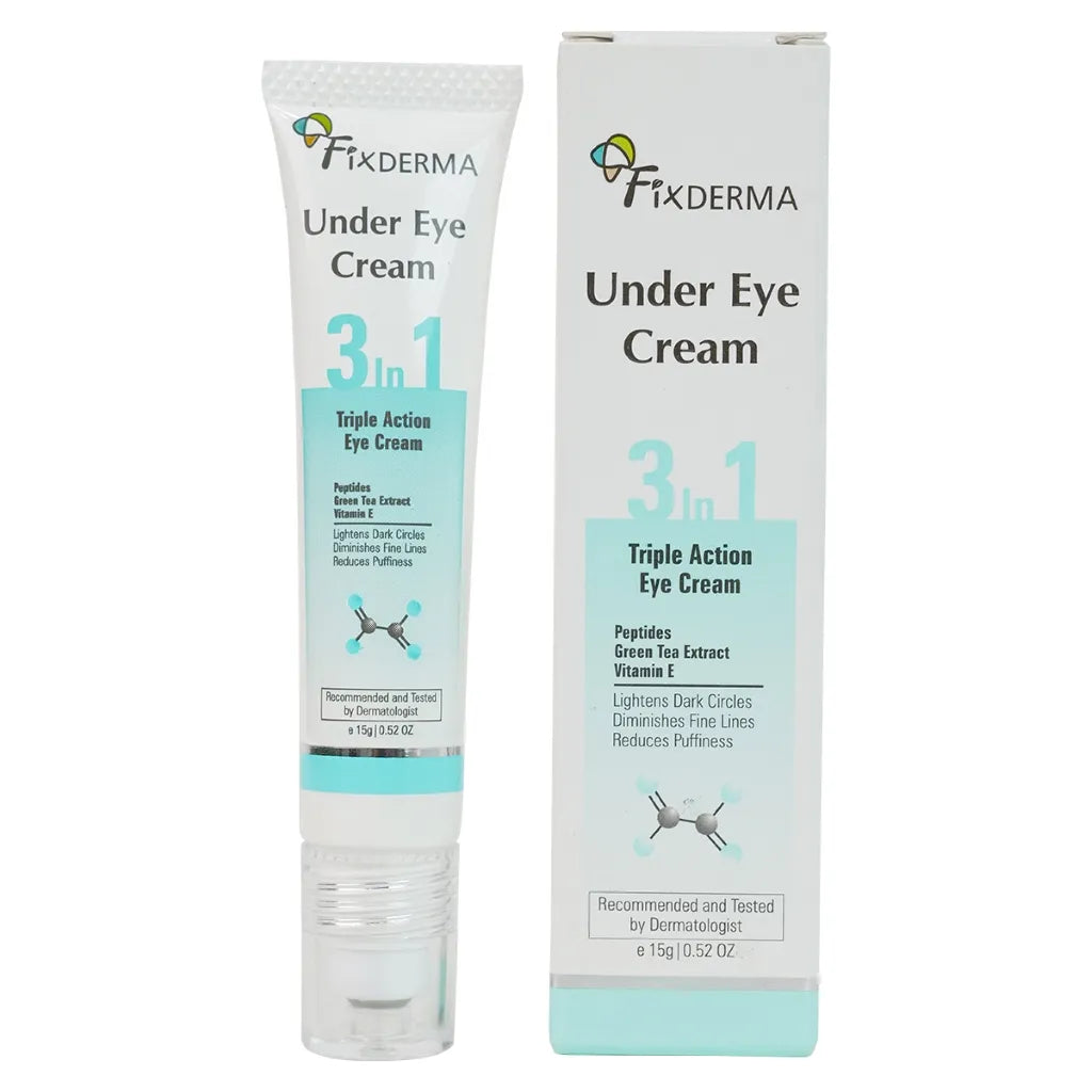 Fixderma Under Eye Roll On Cream | Triple Action Eye Cream for dark circle, puffiness & fine lines