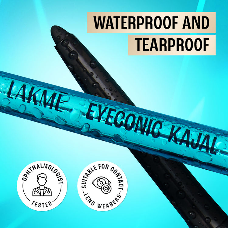 Lakme Eyeconic Kajal in Deep Black Twist Up Pencil With Matte Finish, Lasts 24 hrs
(0.35gm)