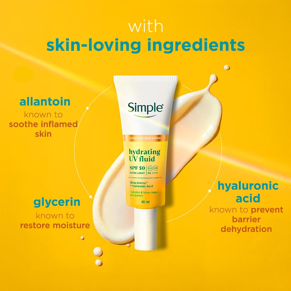 Simple Hydrating Sunscreen UV Fluid |SPF 50 PA++++  |40ml