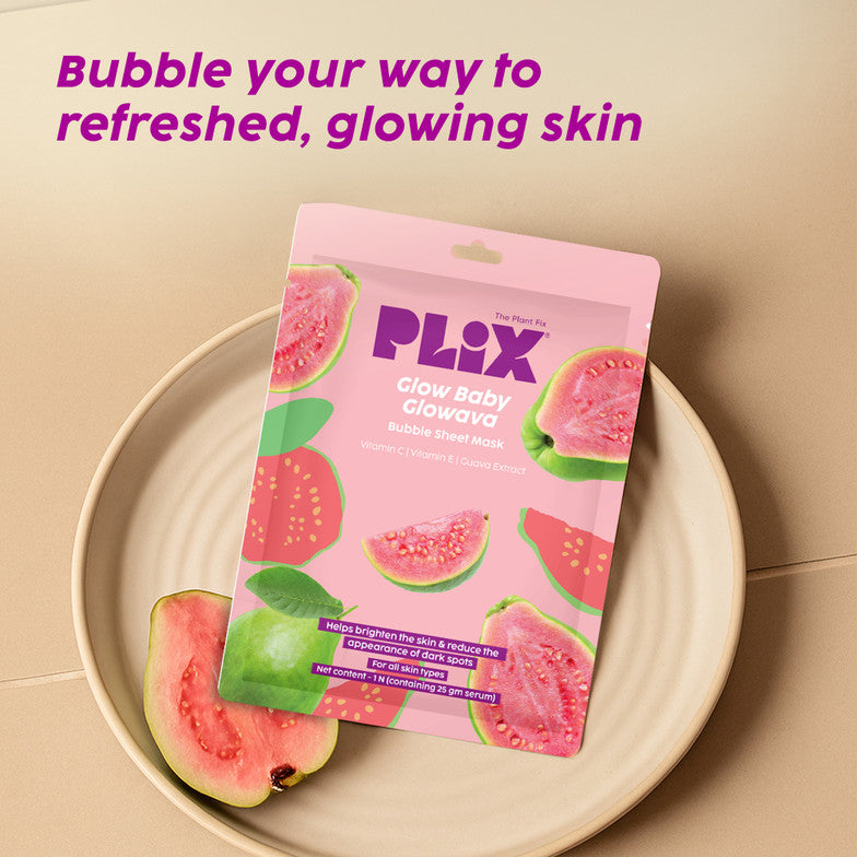 Plix glow baby glowava bubble sheet mask