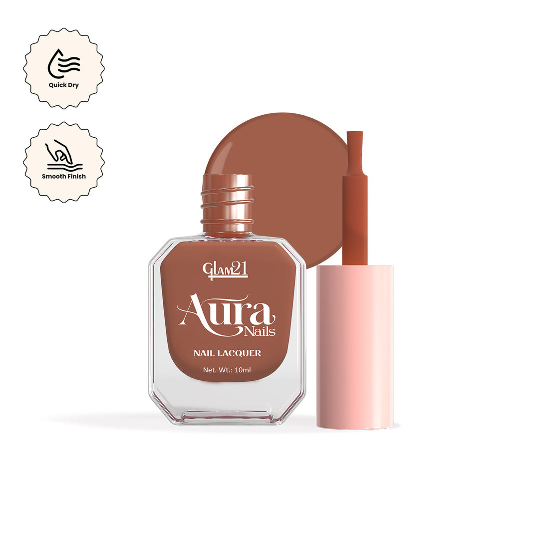 Glam21 Aura - Nail Lacquer (05Brown Desire)