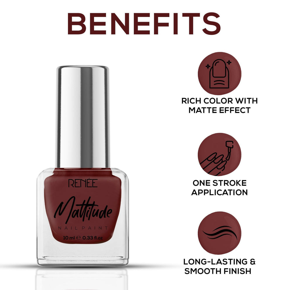 RENEE Mattitude Nail Paint 10ml (15 Cocoa Crush)