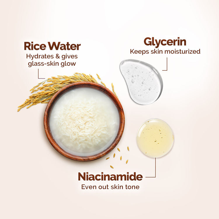 Mamaearth Rice Face Wash With Rice Water & Niacinamide for Glass Skin (150ml)