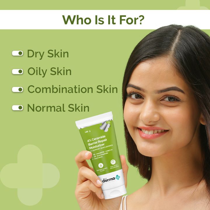 The Derma Co 4% Ceramide Barrier Repair Moisturizer with Ceramide, Niacinamide, and Oxylance - 100gm
